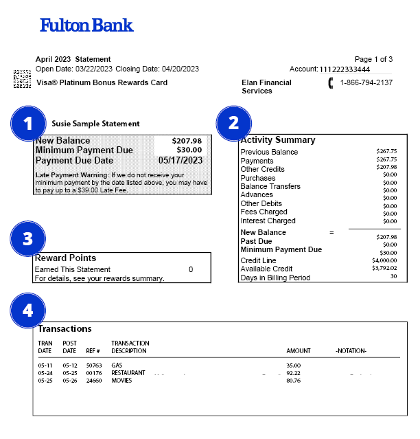Learn How To Read Your Credit Card Statement Fulton Bank